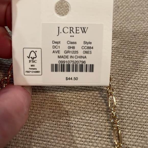 J. Crew Gold Coin and Stone Pendant Necklace/NWT - Picture 6 of 7